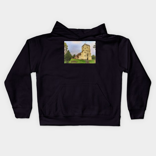 Hampstead Norreys Church Tower Kids Hoodie by IanWL